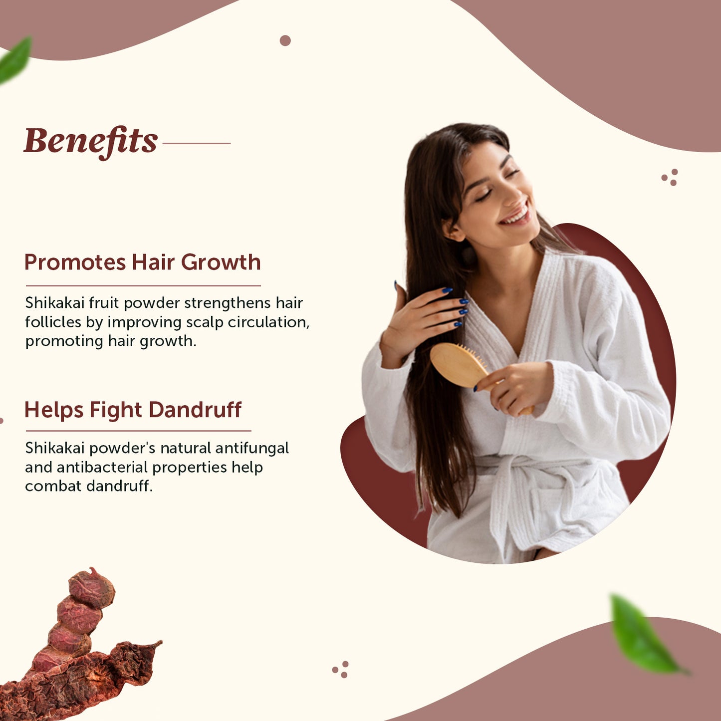 100% Natural Shikakai Powder For Hair Cleansing & Shine