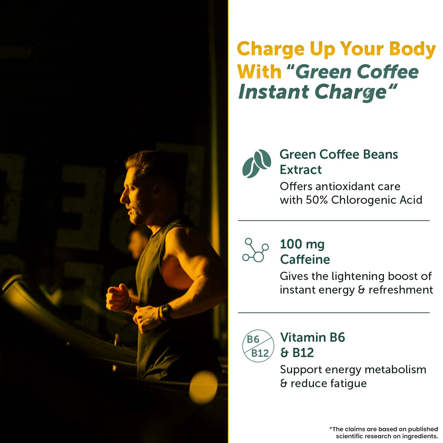 Green Coffee Instant Charge Tablets for Energy Boost