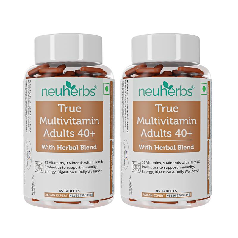 True Multivitamin Adult 40+ Tablets - Immunity, Energy, Digestion