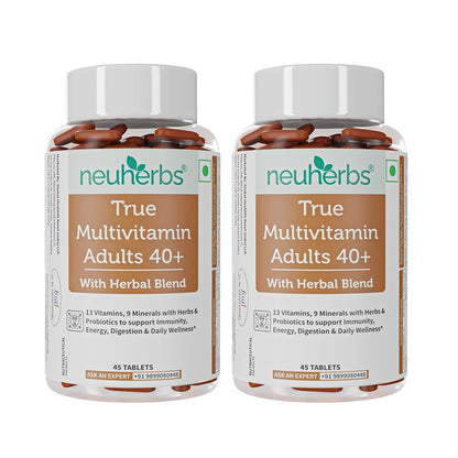 True Multivitamin Adult 40+ Tablets - Immunity, Energy, Digestion