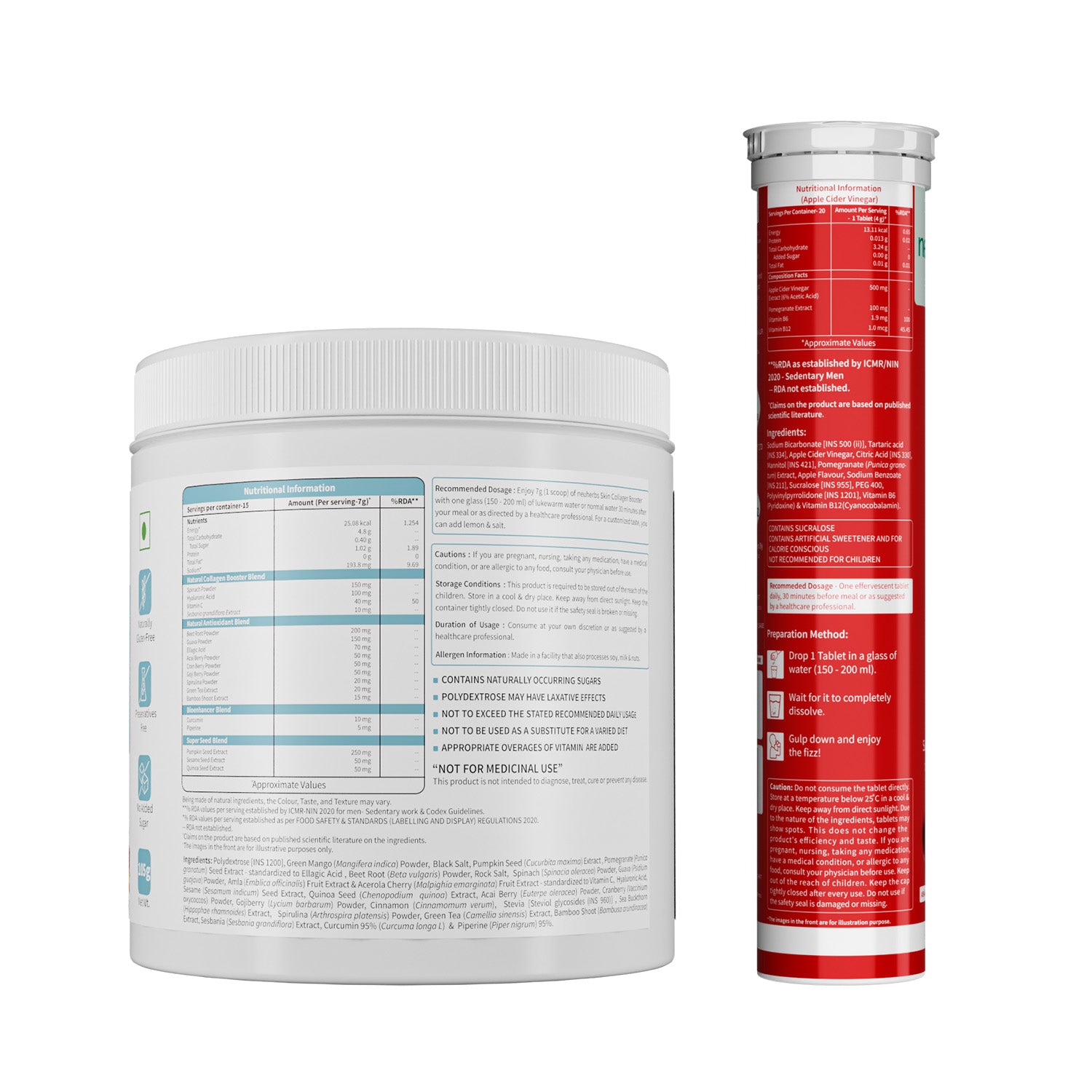 Beauty & Glow Combo - Skin Collagen Booster 105g & Apple Cider Vinegar 20 Tablets image 7