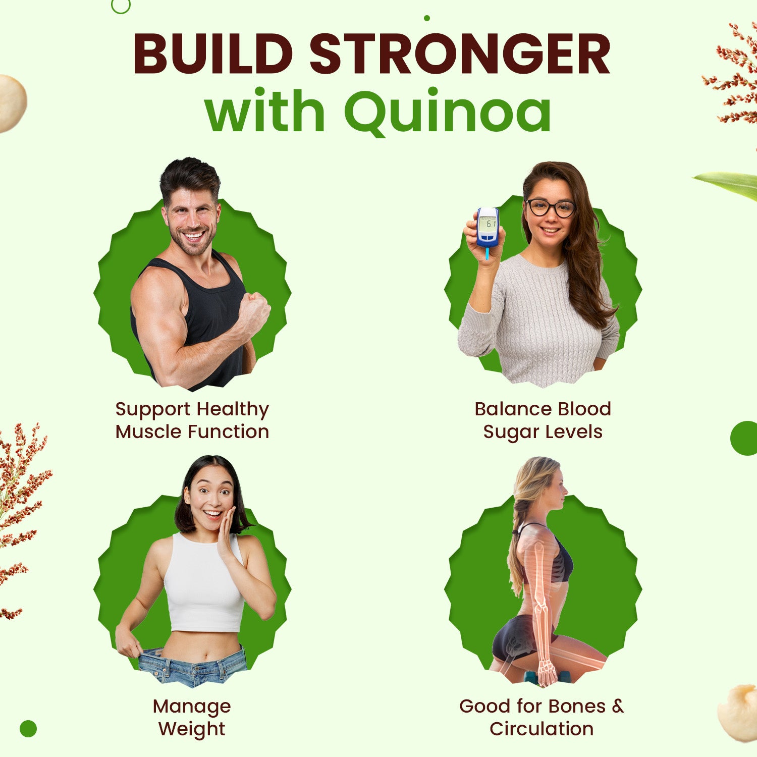 Raw Unroasted White Quinoa Seeds Rich in Protein, Iron, Fiber and Gluten Free Helps in cholesterol levels, weight loss and strong Bones