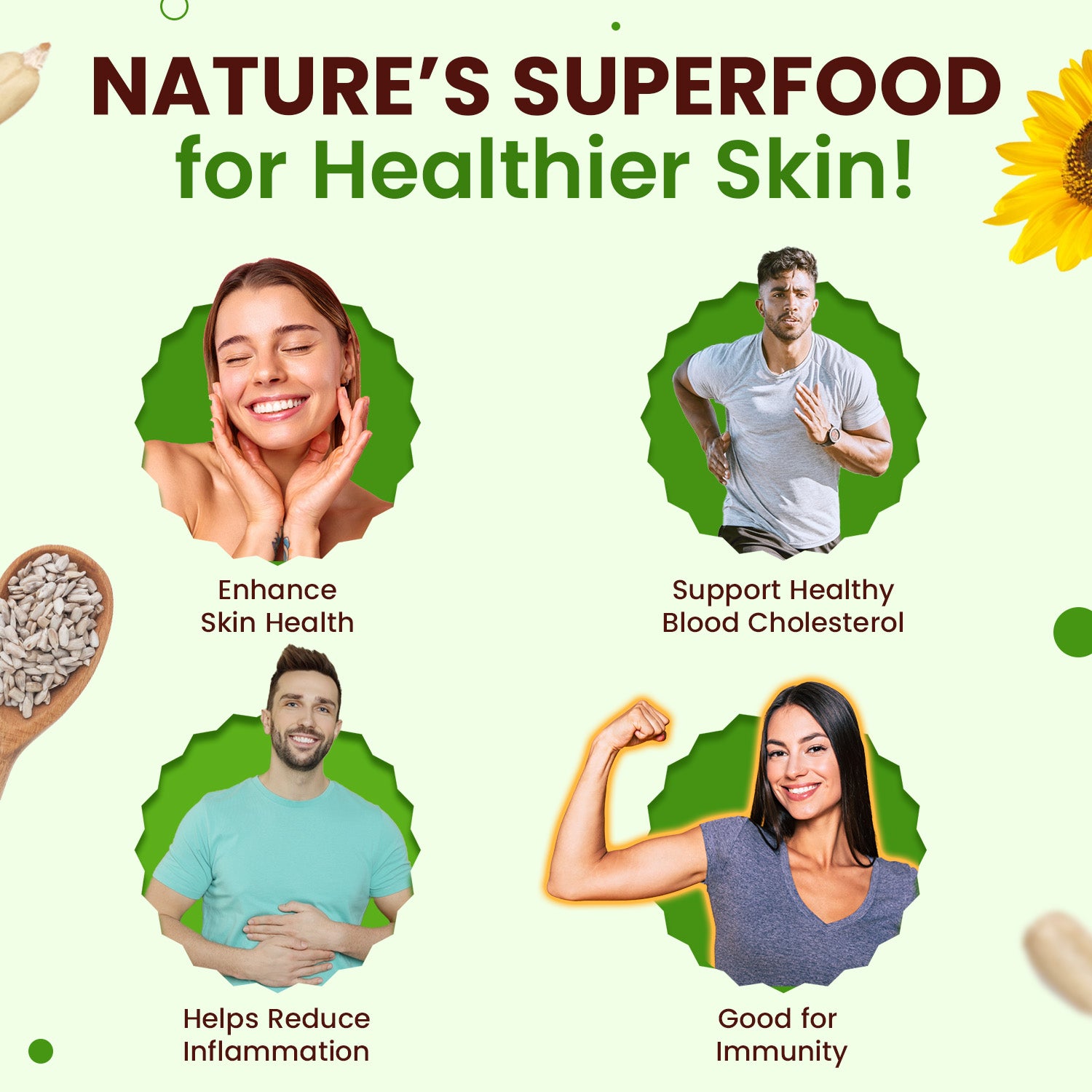 Organic Sunflower Seeds for Heart & Skin Health