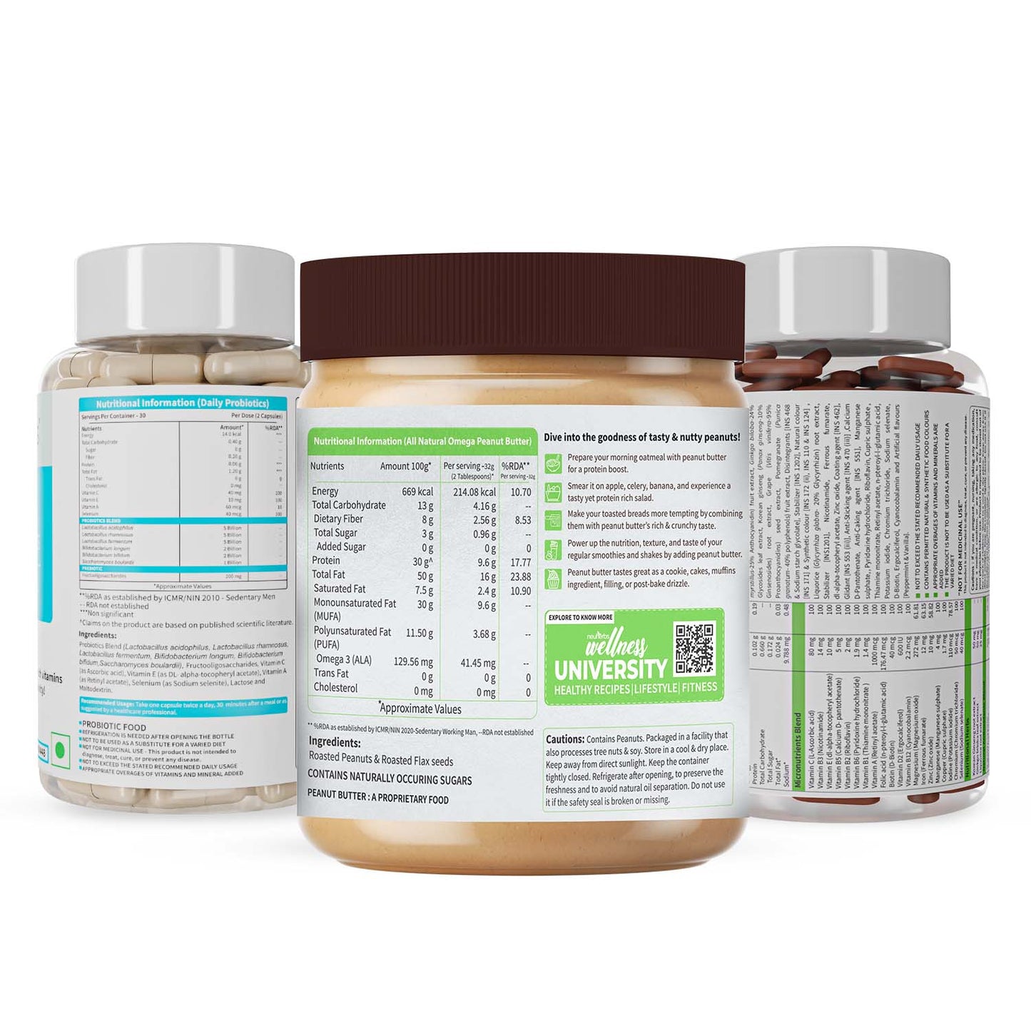 Daily Essentials Wellness Combo with Free Omega Peanut Butter