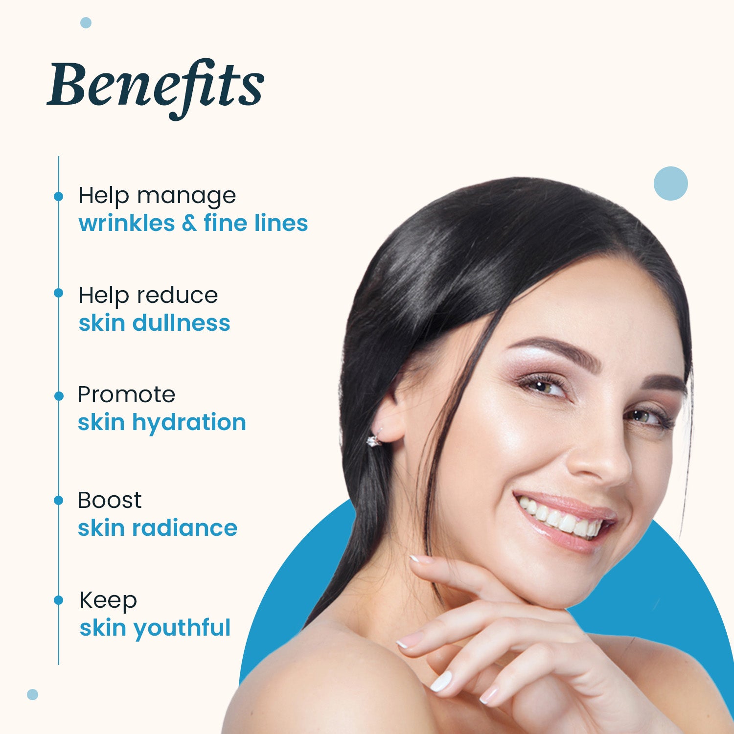 Skin Collagen Booster with Hyaluronic Acid for Skin Glow image 2