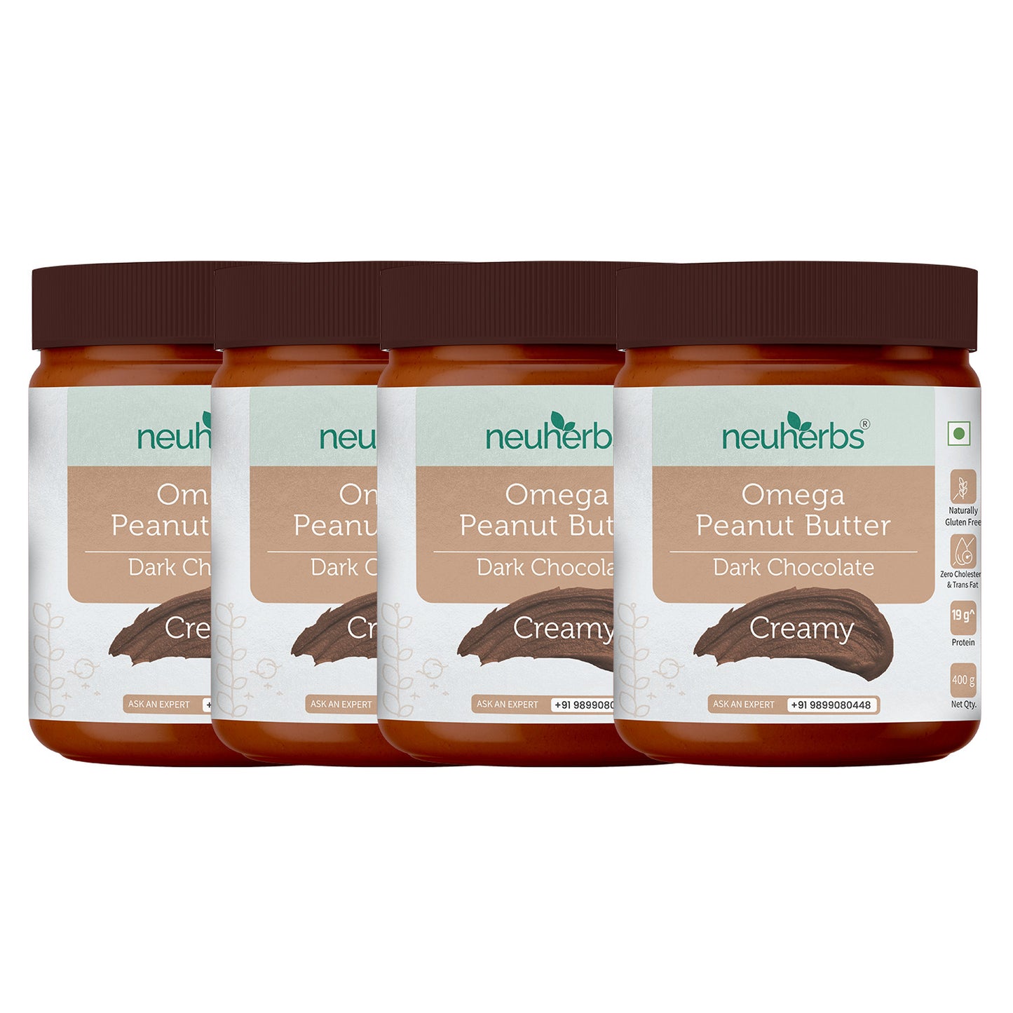 Creamy All Natural Peanut Butter (Dark Chocolate): Protein & Omega-3