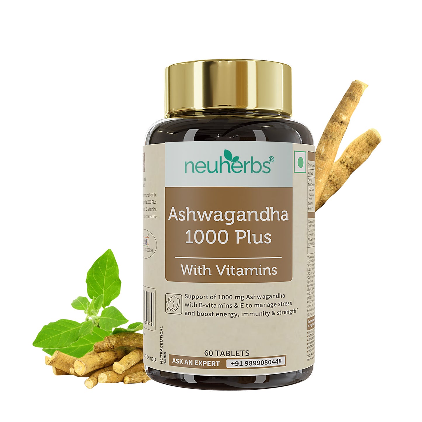 Ashwagandha 1000 Plus Tablets - Stress Relief & Wellness