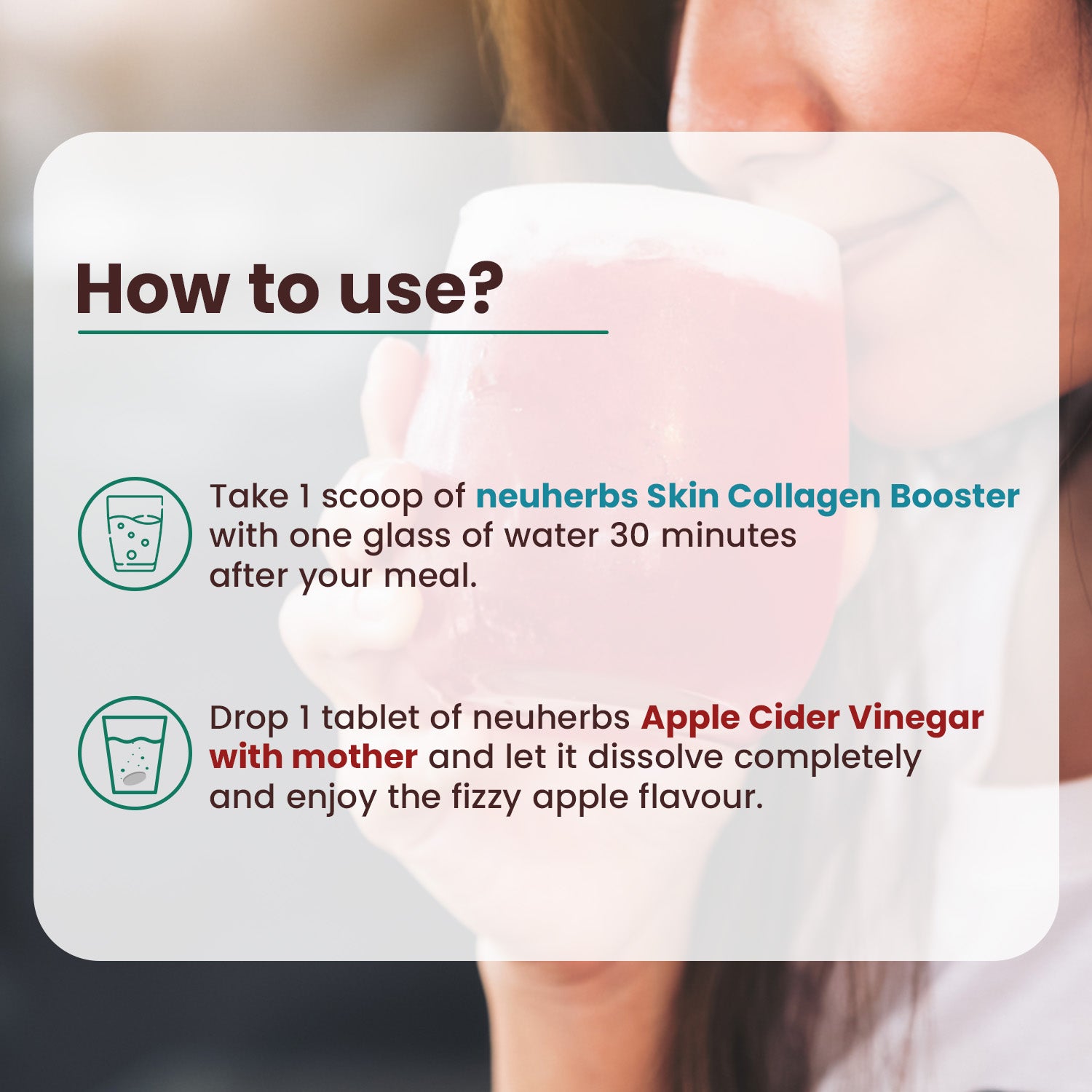 Beauty & Glow Combo - Skin Collagen Booster 105g & Apple Cider Vinegar 20 Tablets image 5