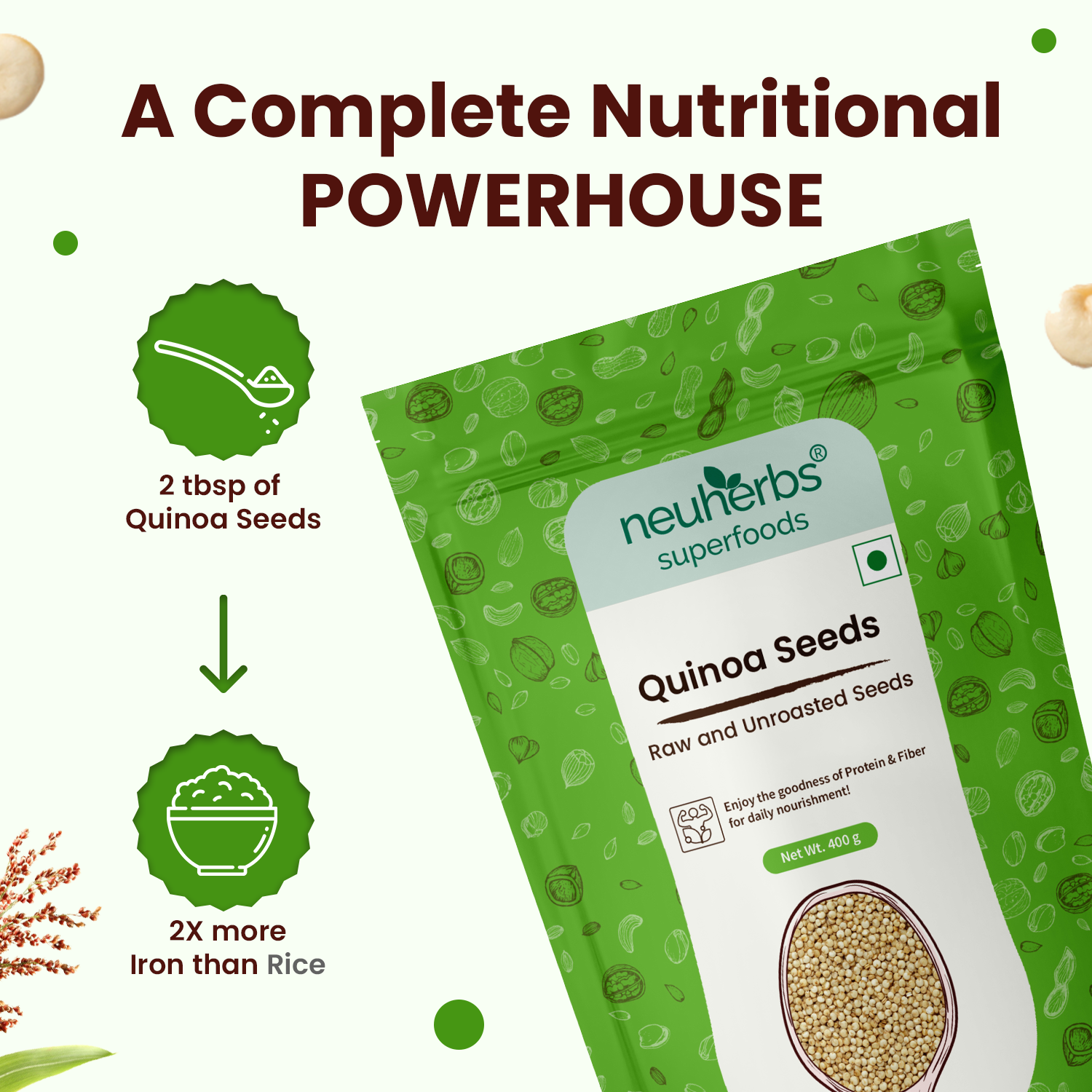 Unroasted White Quinoa Seeds for Weight Loss & Strong Bones image 6