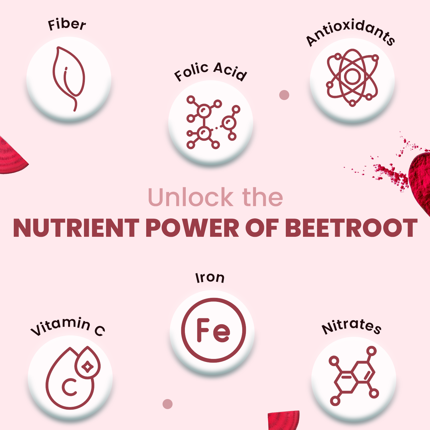 Pure Beetroot Powder 100 gm for Youthful Skin & Hair