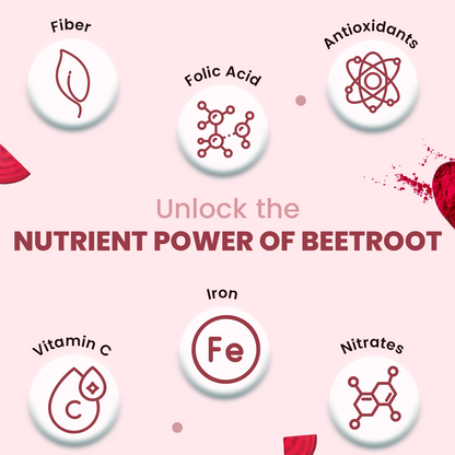 Pure Beetroot Powder 100 gm for Youthful Skin & Hair