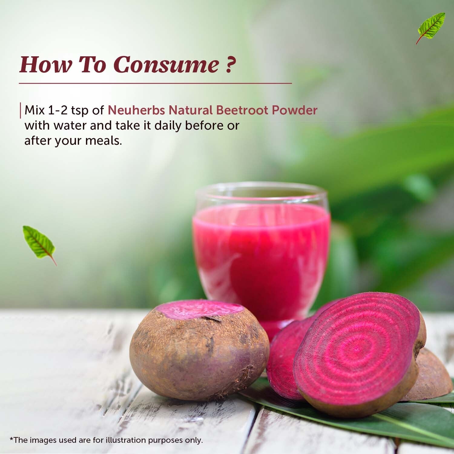 Pure Beetroot Powder 100 gm for Youthful Skin & Hair