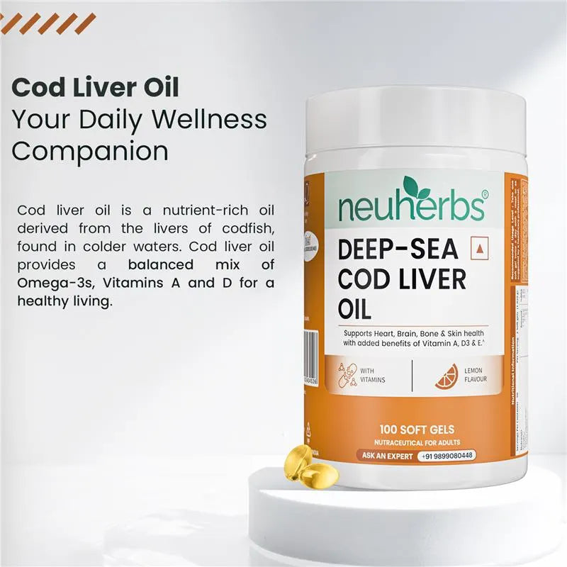 Deep Sea Cod Liver Oil Capsules for Heart & Brain