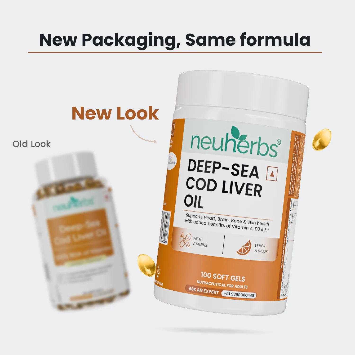 Deep Sea Cod Liver Oil Capsules for Heart & Brain image 6