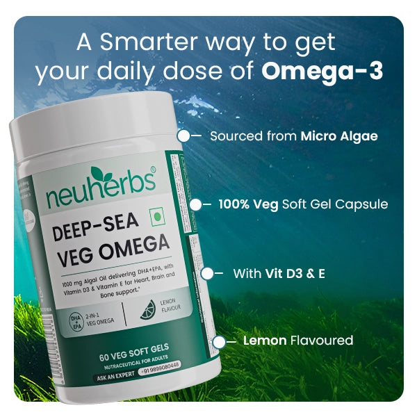 Neuherbs Deep-Sea Veg Omega | Algae Oil Capsules