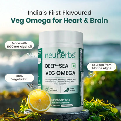 Neuherbs Deep-Sea Veg Omega | Algae Oil Capsules