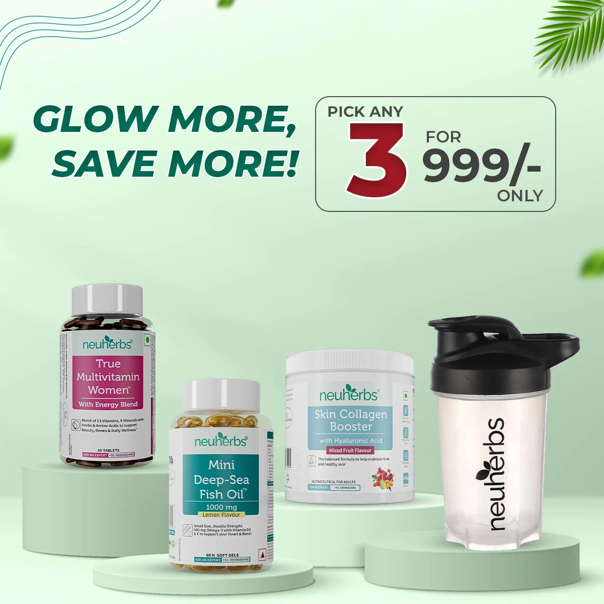Choose Any 3 products from the entire range. Yes, ANY 3!