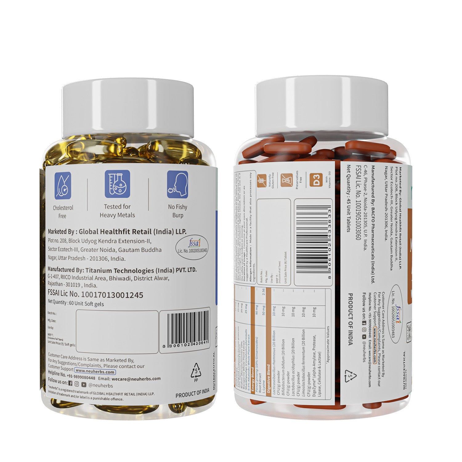 Deep-Sea Fish Oil 60 Softgels & True Vitamin Adults 40+ 45 Tablets Combo image 2
