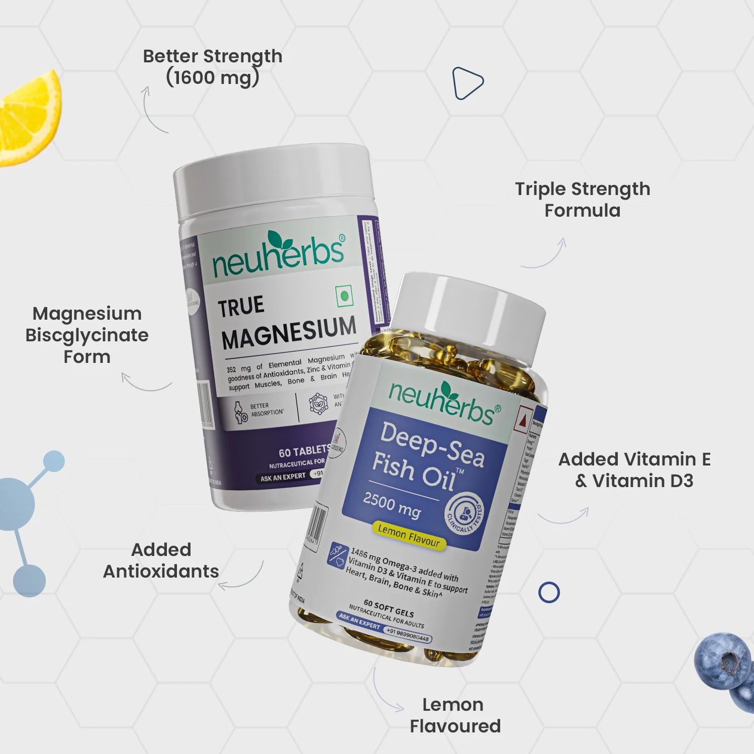 Neuherbs Fish Oil & Magnesium Combo for Strength & Recovery image 2