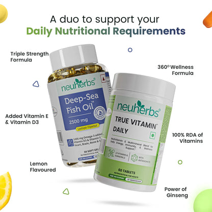 Strength Booster: Omega-3 Fish Oil and Multivitamin