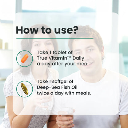 Deep Sea Fish Oil Capsules With Free True Vitamin Tablets