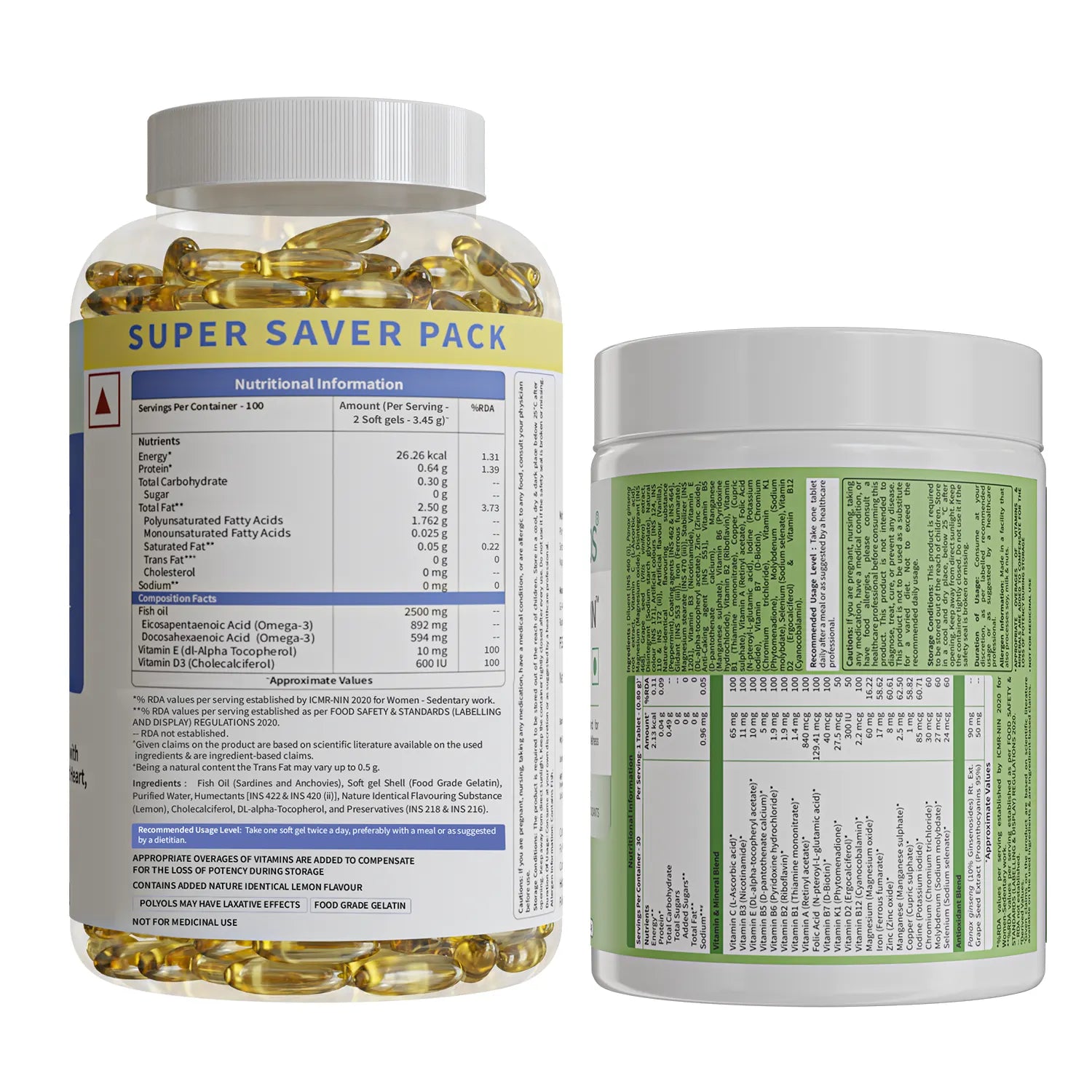 Deep Sea Fish Oil Capsules With Free True Vitamin Tablets