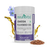 Flaxseed Oil Capsules 1000mg With 821mg Omega 3-6-9, Additional Vitamin D3 & E To Support Heart, Joint & Skin For Women & Men
