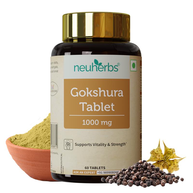 Ayurvedic Gokshura Tablet For Men Wellness - Improves Vitality & strength, Helps Boost Testosterone Levels image 1