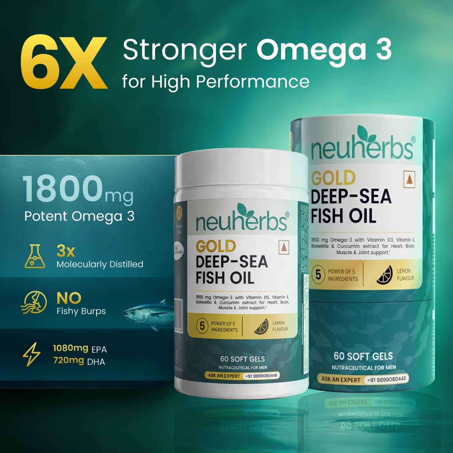 Gold Deep-Sea Fish Oil With Higher Strength Omega-3