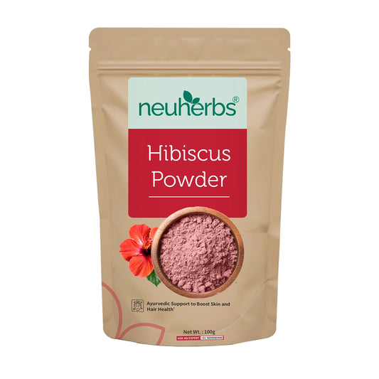 Neuherbs Organic Hibiscus Powder in eco-friendly packaging