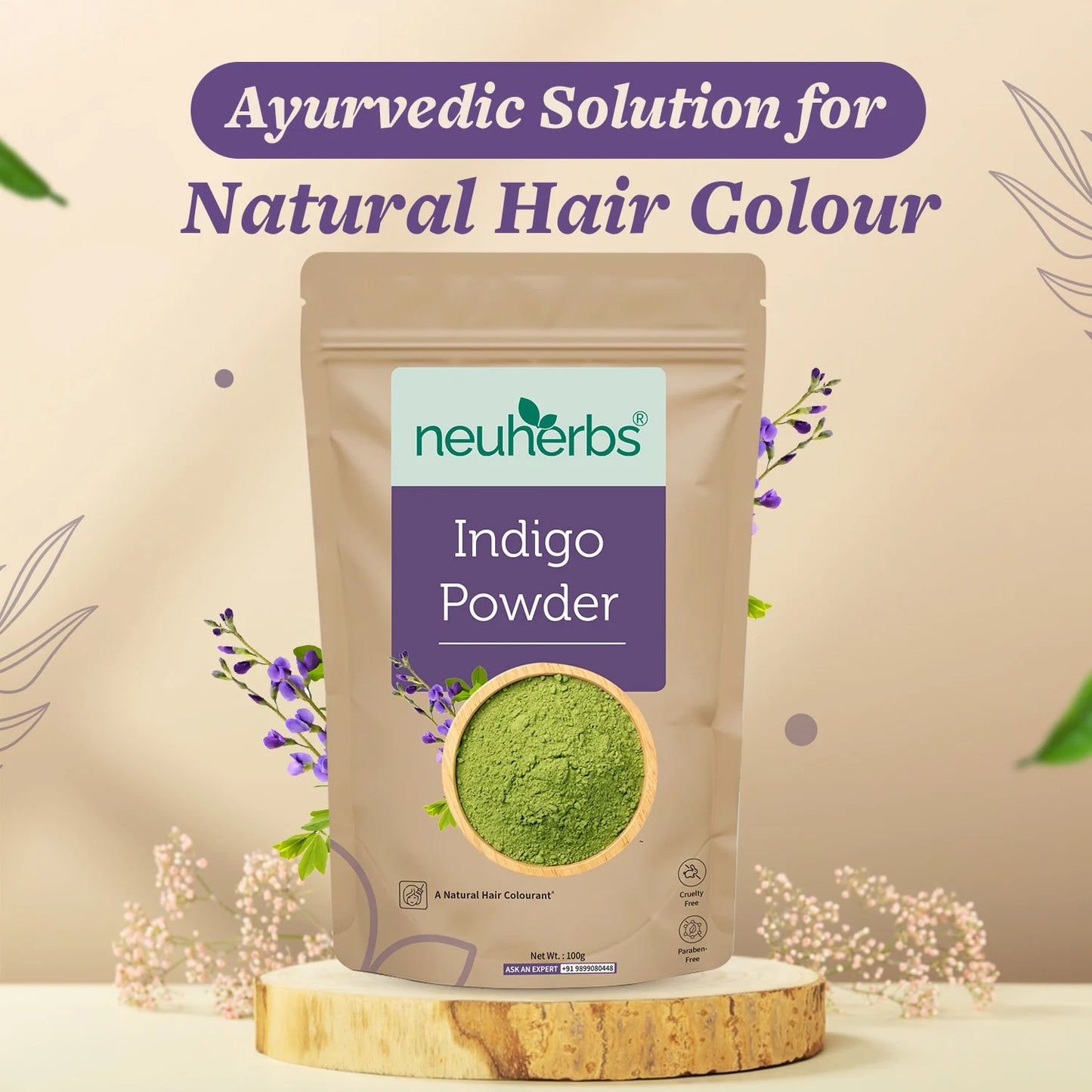 100% Natural Indigo Powder- Promote Natural Hair Colour