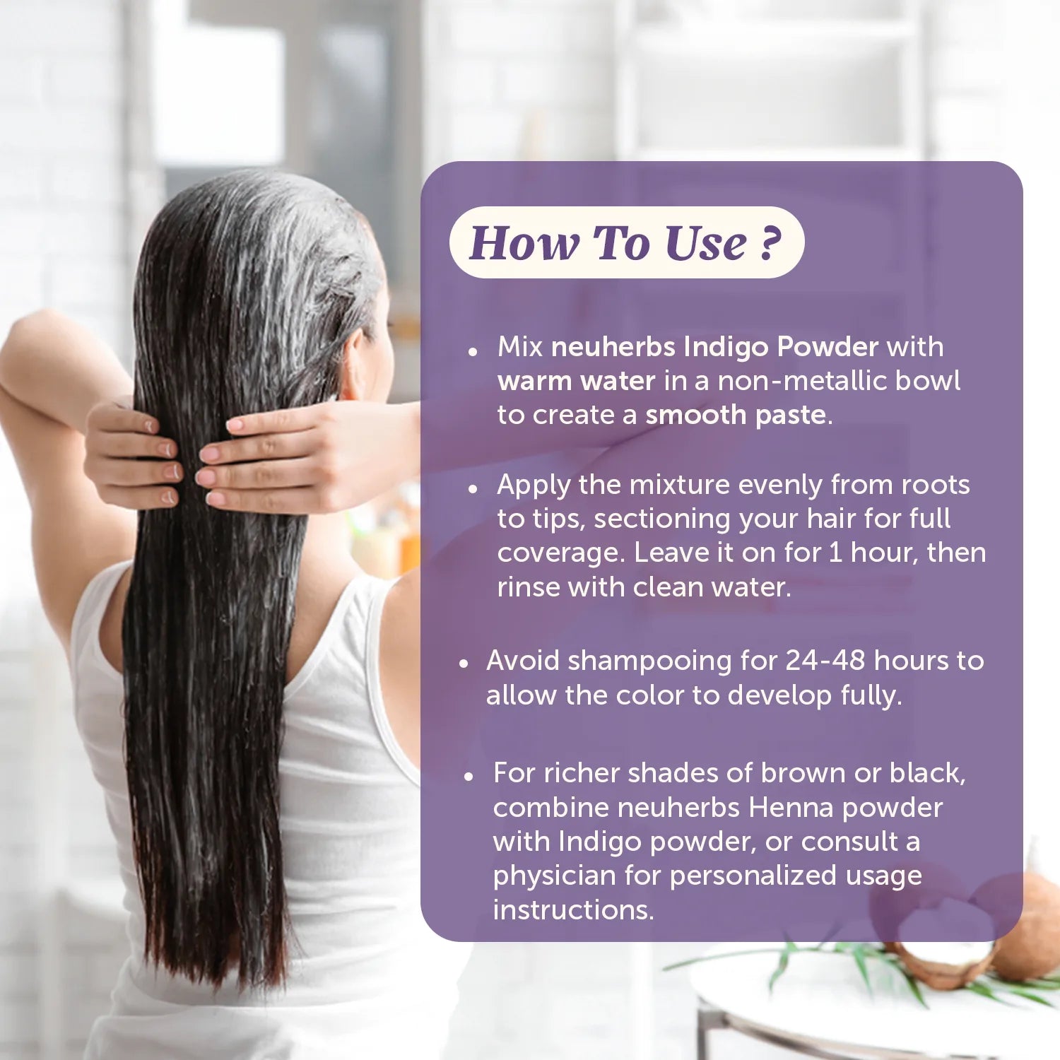 100% Natural Indigo Powder- Promote Natural Hair Colour image 5