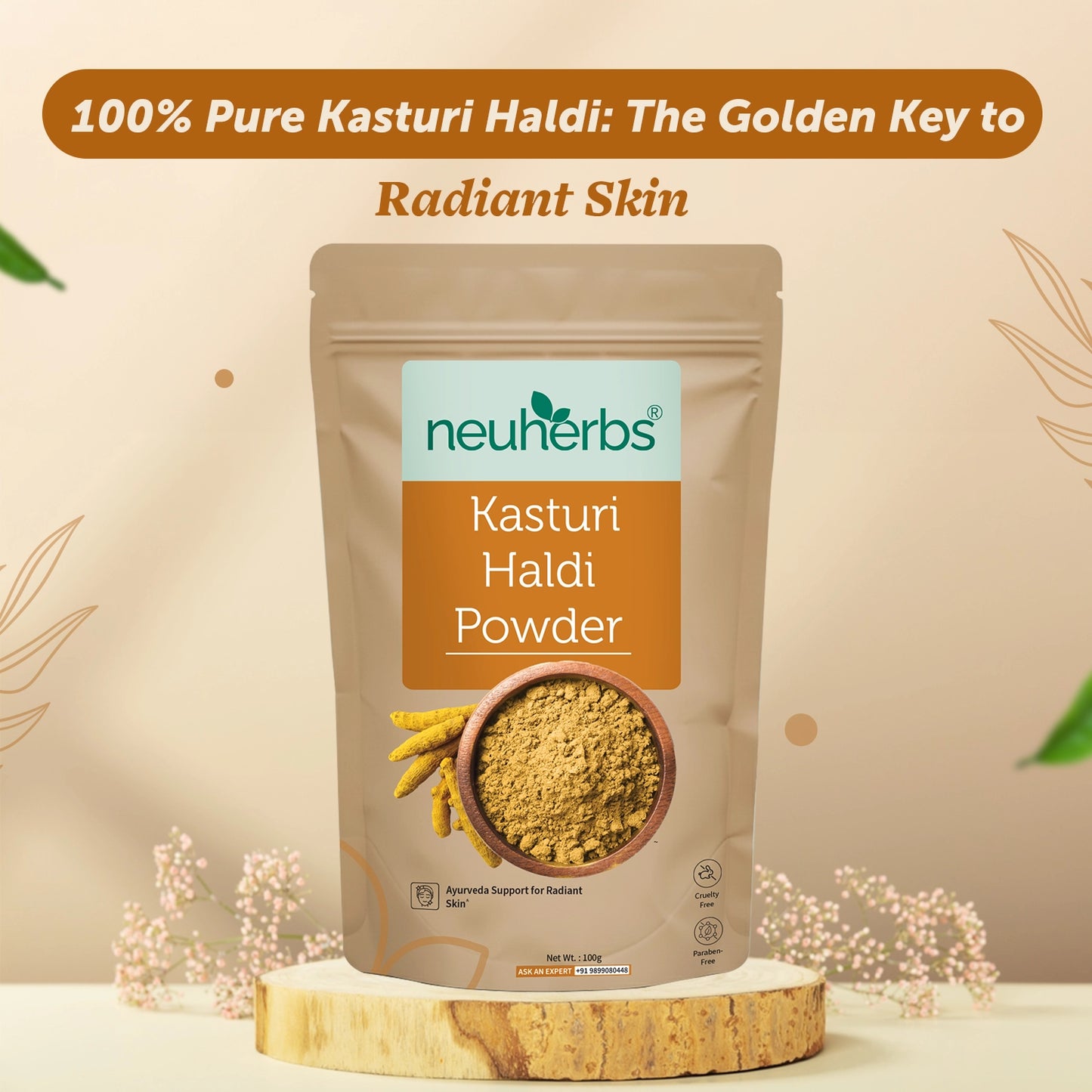 Kasturi Haldi Powder 100g – Natural Care for Glowing Skin