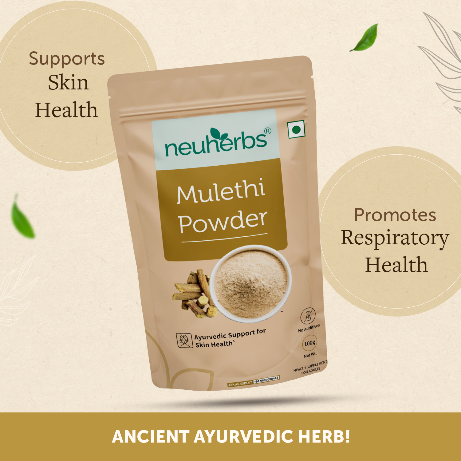 Organic Mulethi Powder for Skin Tightening & Sore Throat image 4