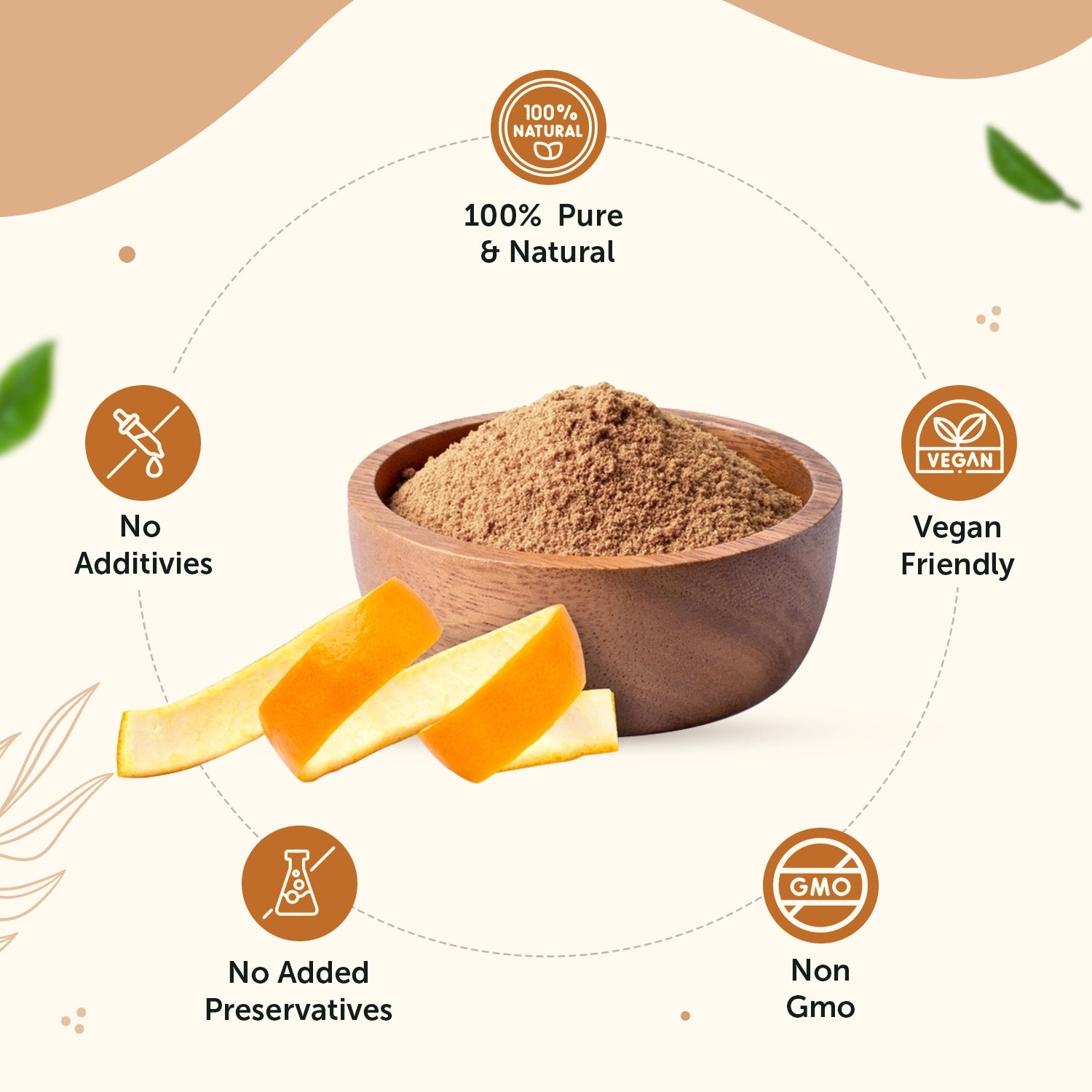 100% Natural Orange Peel Powder For Skin Glow & Reduce Dullness image 4