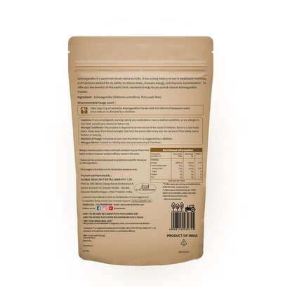 Organic Ashwagandha Powder - Boost Energy, Reduce Stress