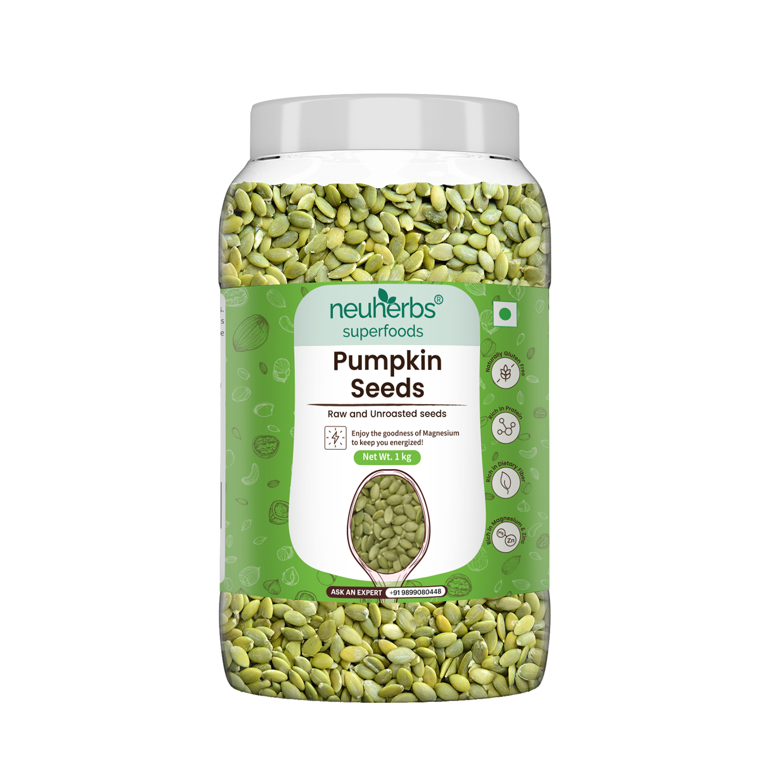 Organic Pumpkin Seeds: Raw, Unroasted for Energy Boost image 1