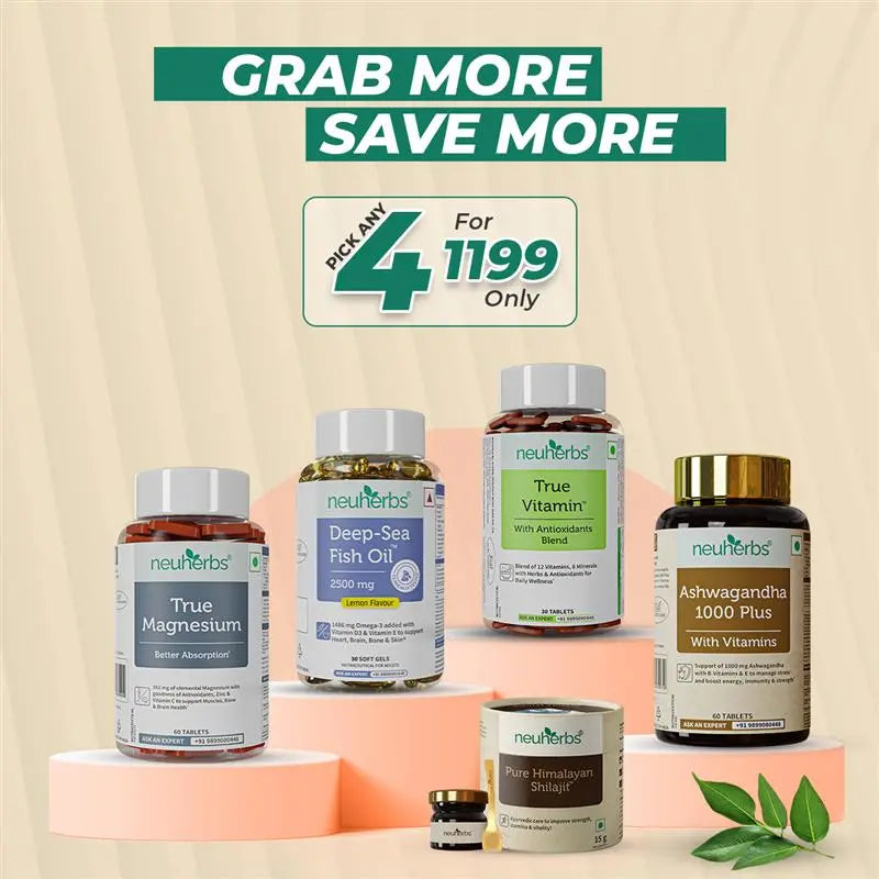 Choose Any 4 products from the entire range. Yes, ANY 4!