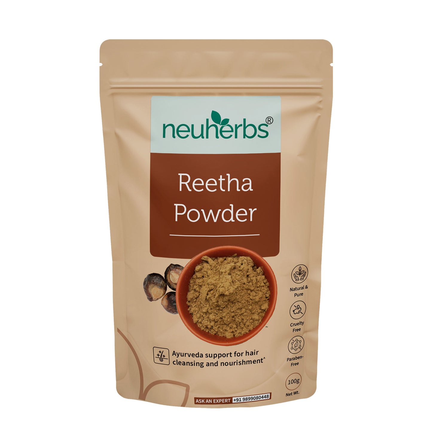 100% Natural Reetha Powder- For Hair Cleansing & Nourishment