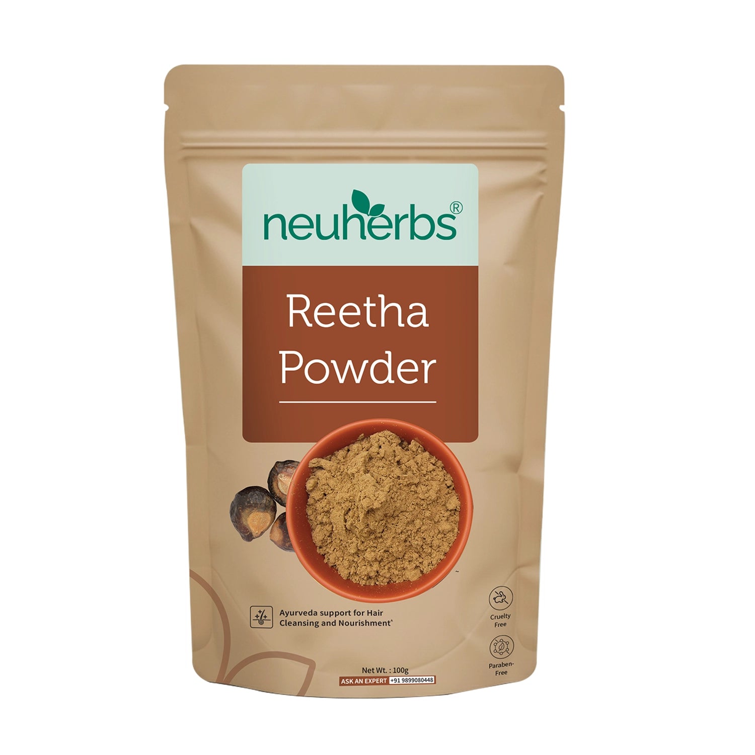 100% Natural Reetha Powder- For Hair Cleansing & Nourishment image 1