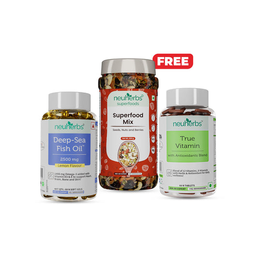 Muscle Builder Combo: True Vitamin, Fish Oil, Superfood Mix