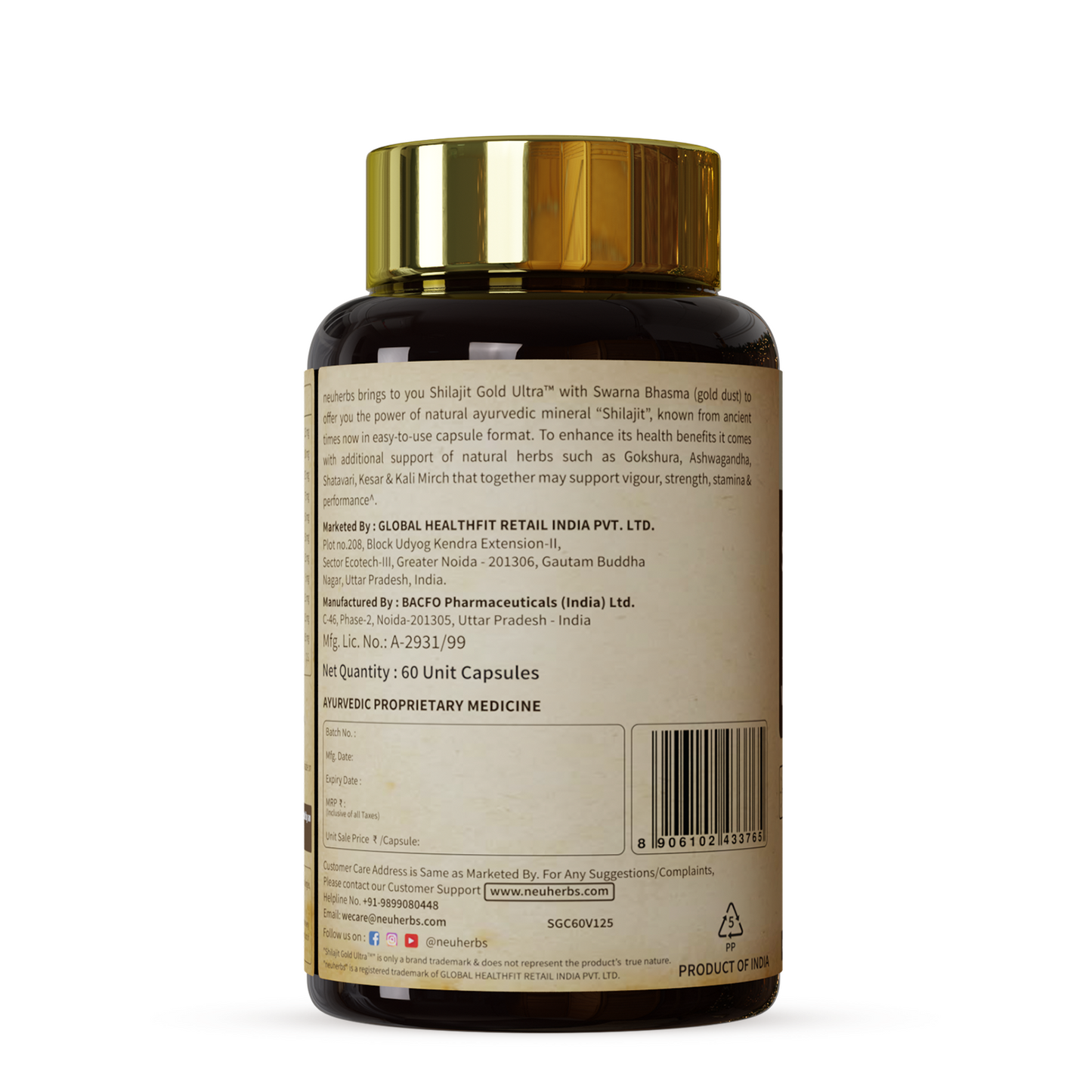 Shilajit Gold Ultra Capsules to Boost Men's Performance