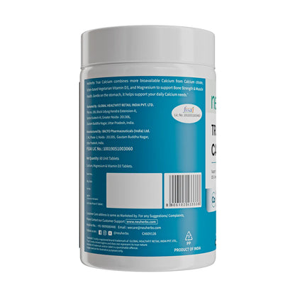 True Calcium Tablets with Plant Vitamin D3 for Stronger Bones
