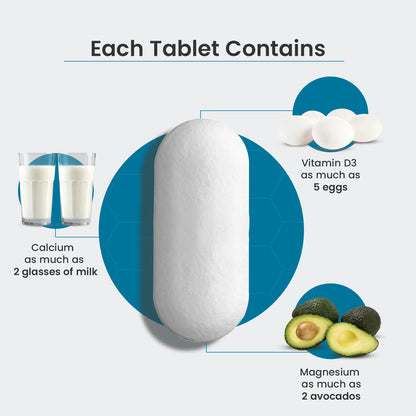 True Calcium Tablets with Plant Vitamin D3 for Stronger Bones