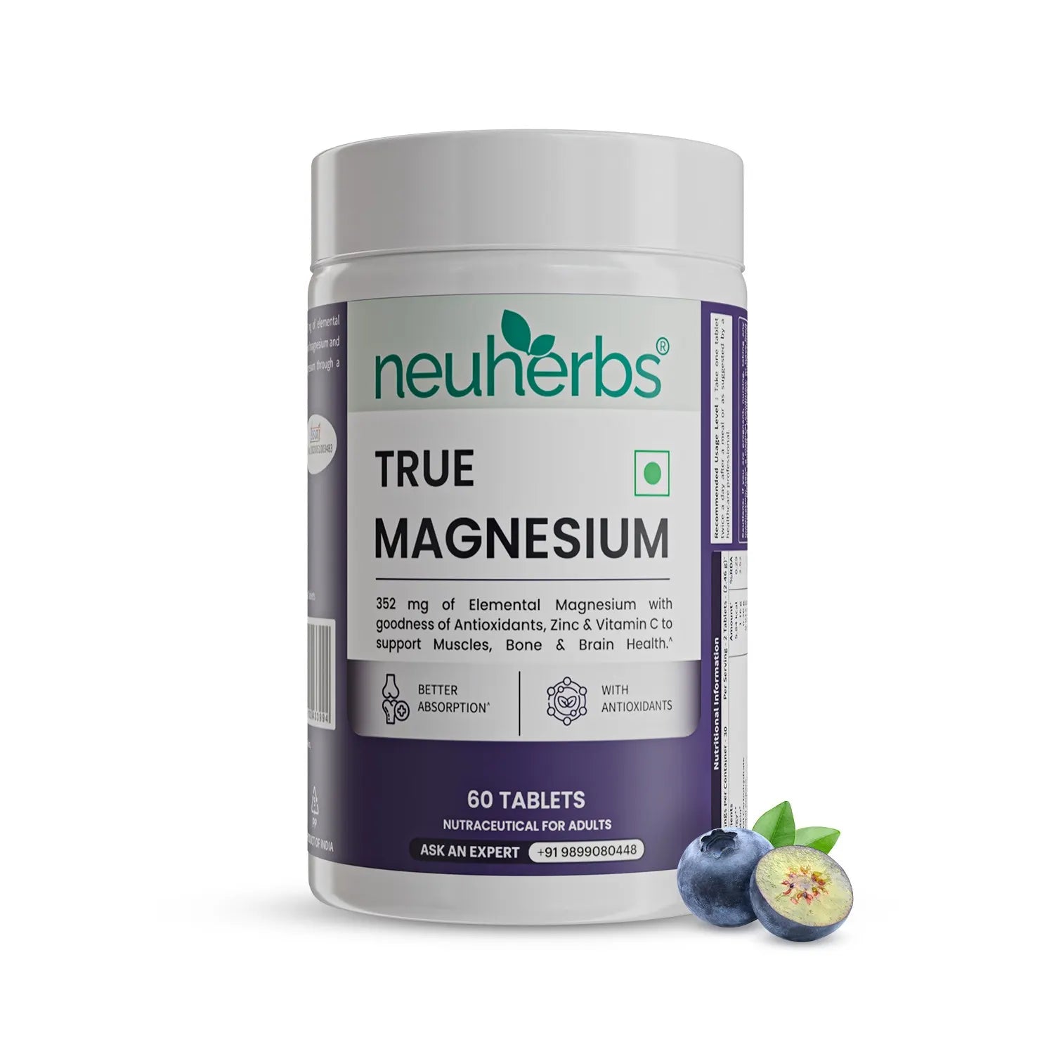 True Magnesium Tablets - Relax Muscles & Mind, Support Bones