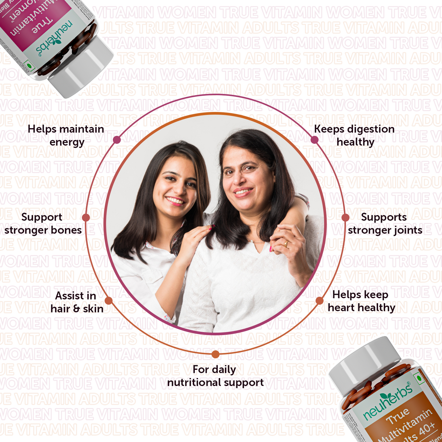 benefits of true multivitamin tablets for women and adults 