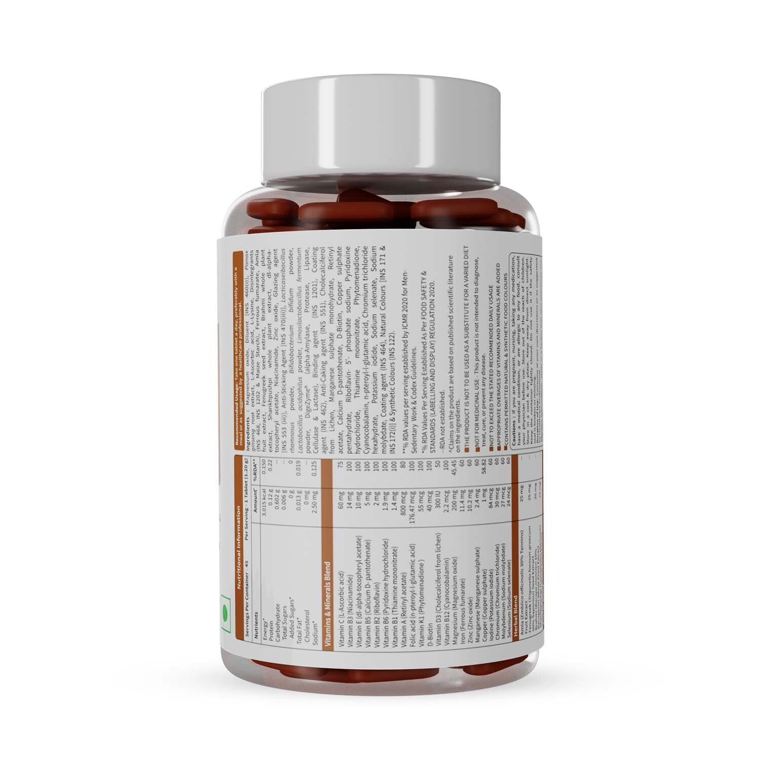 True Multivitamin Adult 40+ Tablets - Immunity, Energy, Digestion
