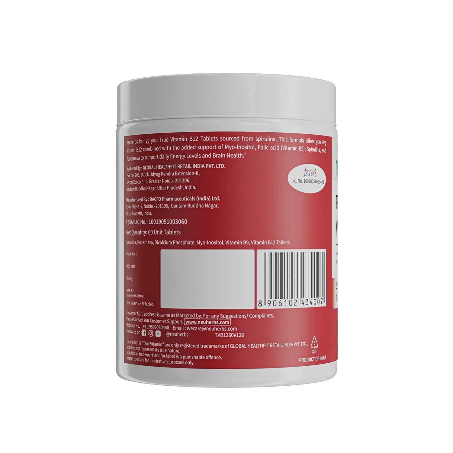 Plant-Based True Vitamin B12 Tablets For Energy & Brain image 8