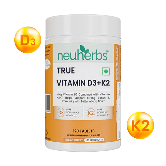 Neuherbs True Vitamin D3 + K2 Tablets