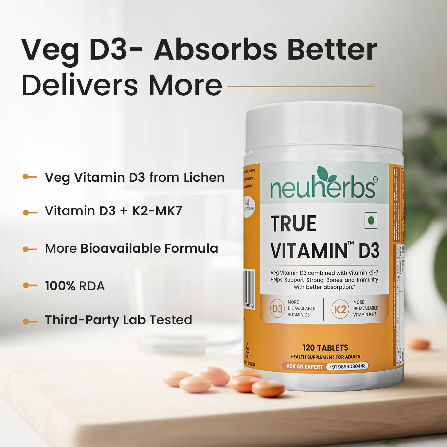 Neuherbs True Vitamin D3 Tablets